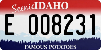 ID license plate E008231