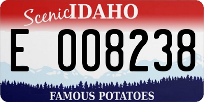 ID license plate E008238