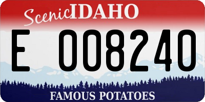 ID license plate E008240