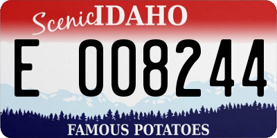 ID license plate E008244