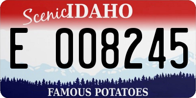 ID license plate E008245