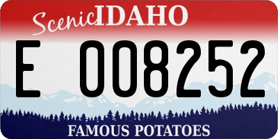 ID license plate E008252