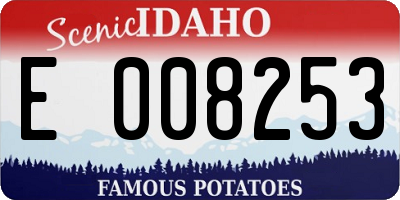 ID license plate E008253