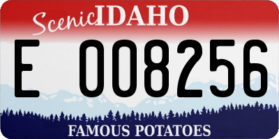 ID license plate E008256