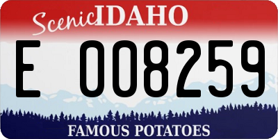 ID license plate E008259