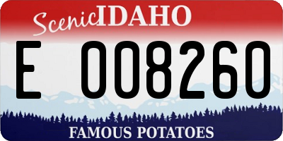 ID license plate E008260