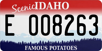 ID license plate E008263