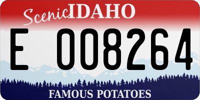 ID license plate E008264