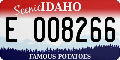 ID license plate E008266