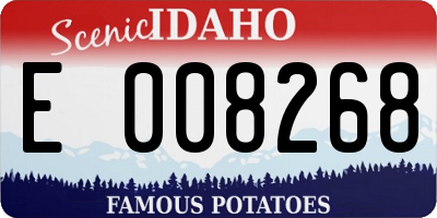 ID license plate E008268