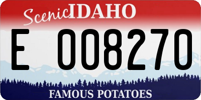 ID license plate E008270