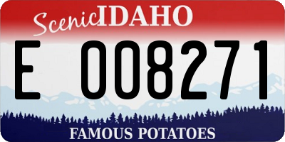 ID license plate E008271