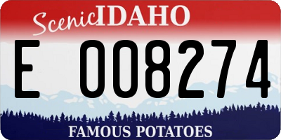ID license plate E008274