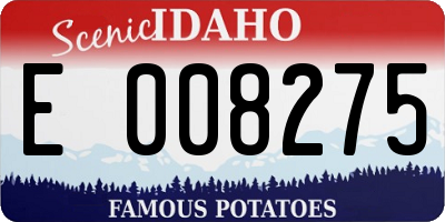 ID license plate E008275