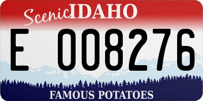 ID license plate E008276