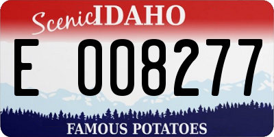 ID license plate E008277