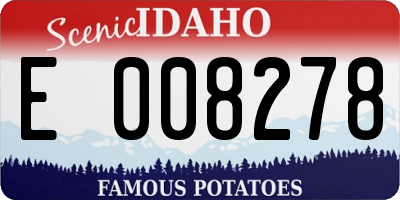 ID license plate E008278