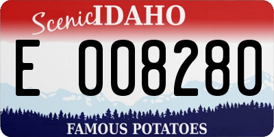 ID license plate E008280