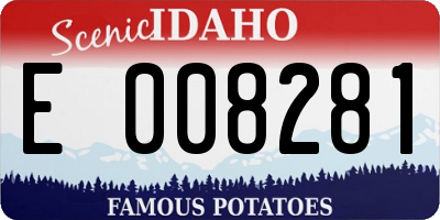 ID license plate E008281