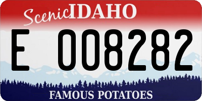 ID license plate E008282