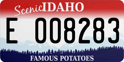 ID license plate E008283