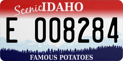 ID license plate E008284