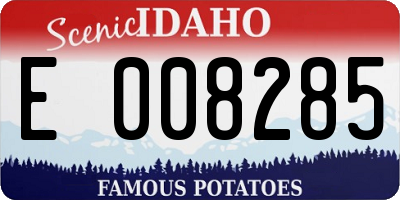 ID license plate E008285