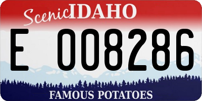 ID license plate E008286