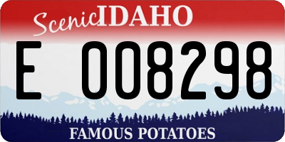 ID license plate E008298