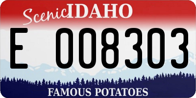 ID license plate E008303