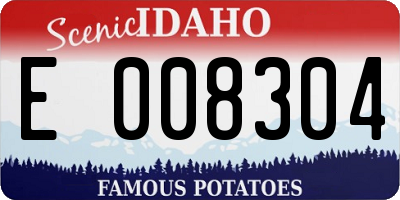 ID license plate E008304