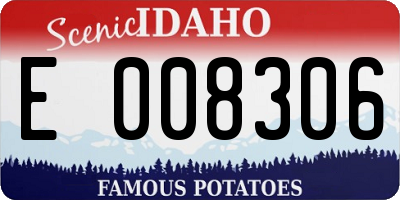 ID license plate E008306