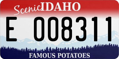 ID license plate E008311