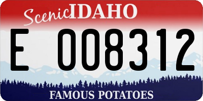 ID license plate E008312