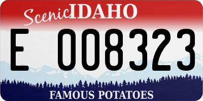 ID license plate E008323