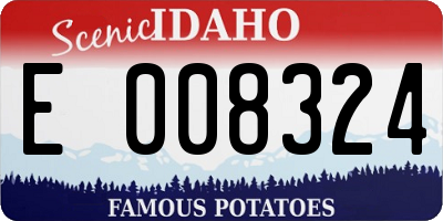ID license plate E008324