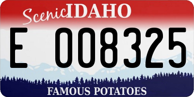 ID license plate E008325