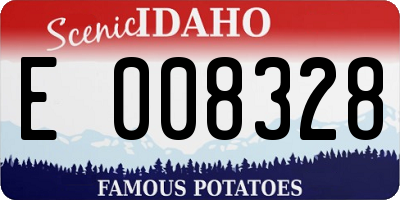 ID license plate E008328