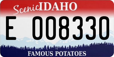 ID license plate E008330