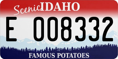 ID license plate E008332