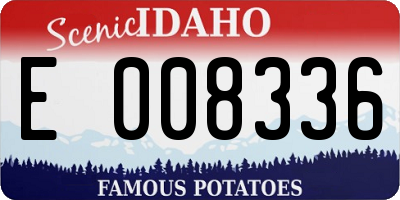 ID license plate E008336