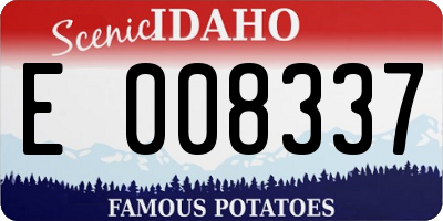 ID license plate E008337