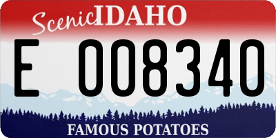 ID license plate E008340