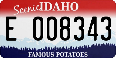 ID license plate E008343