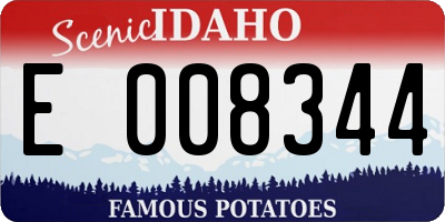 ID license plate E008344