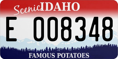 ID license plate E008348