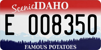 ID license plate E008350