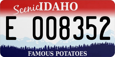 ID license plate E008352