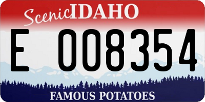 ID license plate E008354