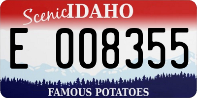 ID license plate E008355